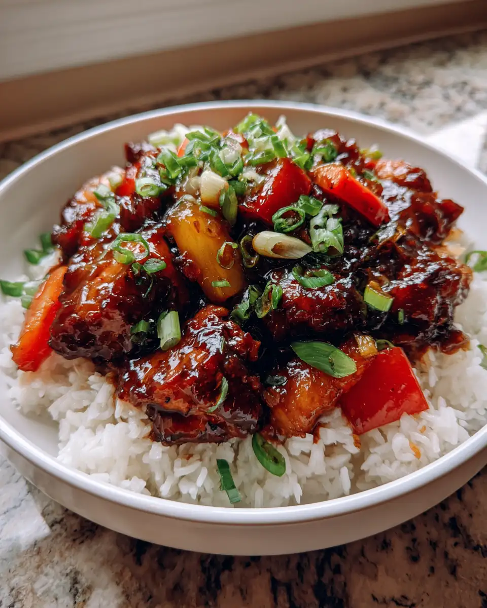 Final dish - Unleash Flavor with the Best Crock Pot Bourbon Chicken Recipe