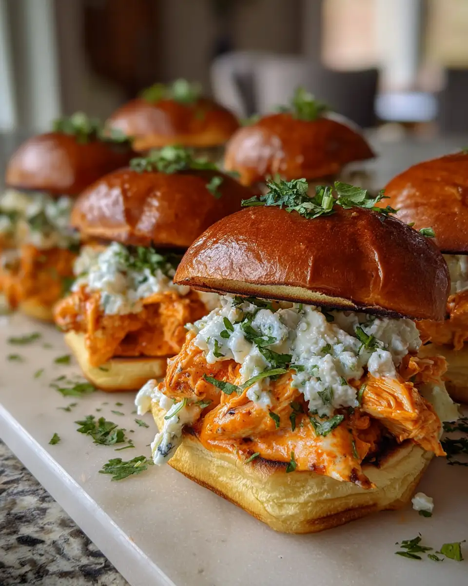 Final dish - Sizzling Buffalo Chicken Sliders: Bite-Sized Flavor Explosion