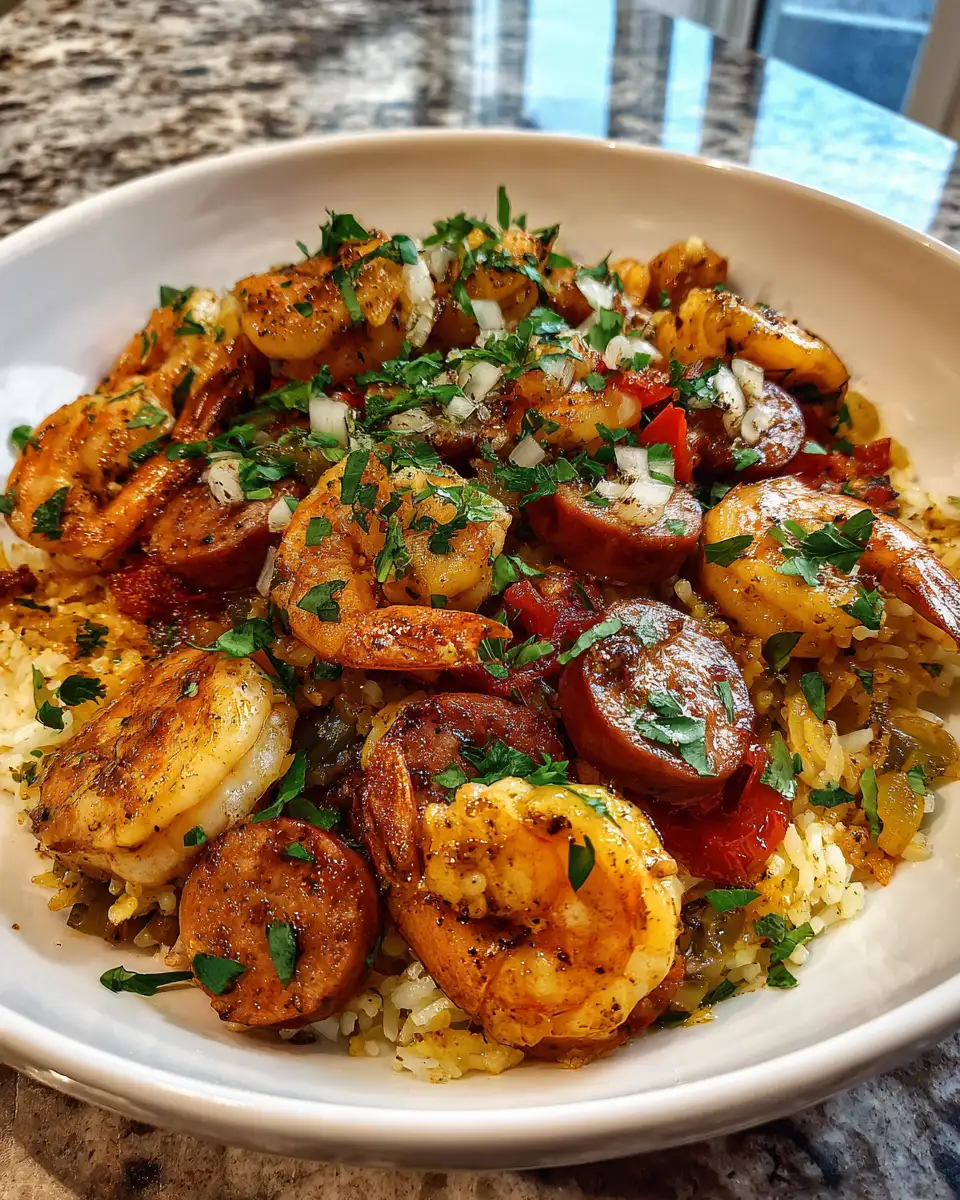 Final dish - Spice Up Your Dinner with a Cajun Shrimp and Sausage Skillet Sensation