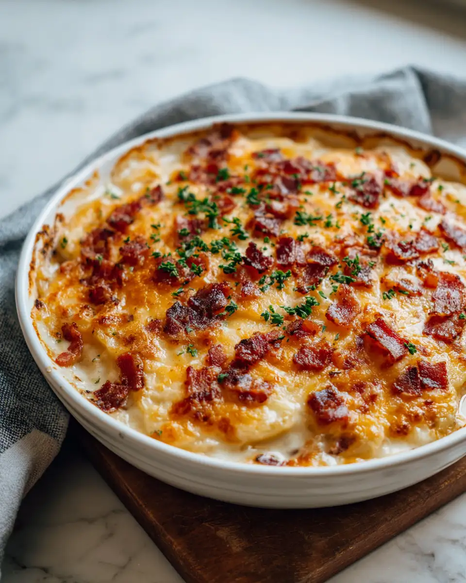 Ultimate Comfort: Irresistible Cheesy Bacon Potato Bake Delight - Featured Image