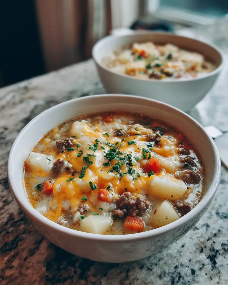 Ultimate Comfort in a Bowl Cheesy Beef & Potato Soup Delight - Featured Image