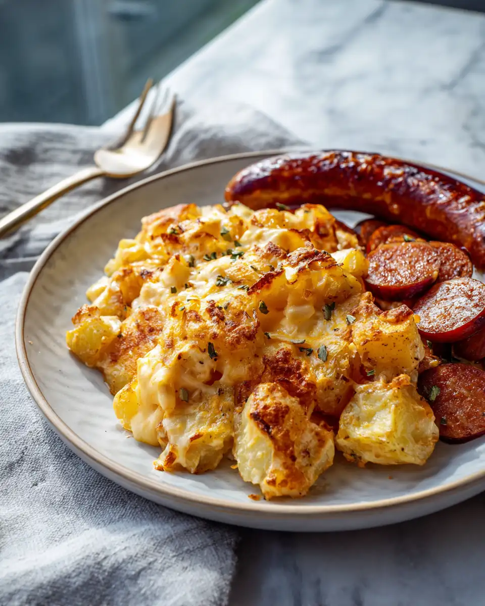 Irresistibly Delicious: Cheesy Ranch Potatoes and Smoked Sausage Delight - Featured Image