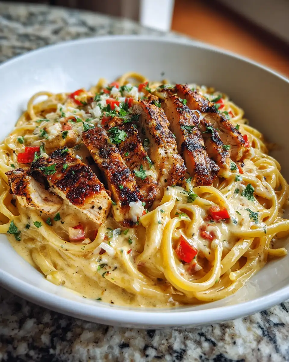 Final dish - Savor the Spice: Creamy Cajun Chicken Pasta Delight