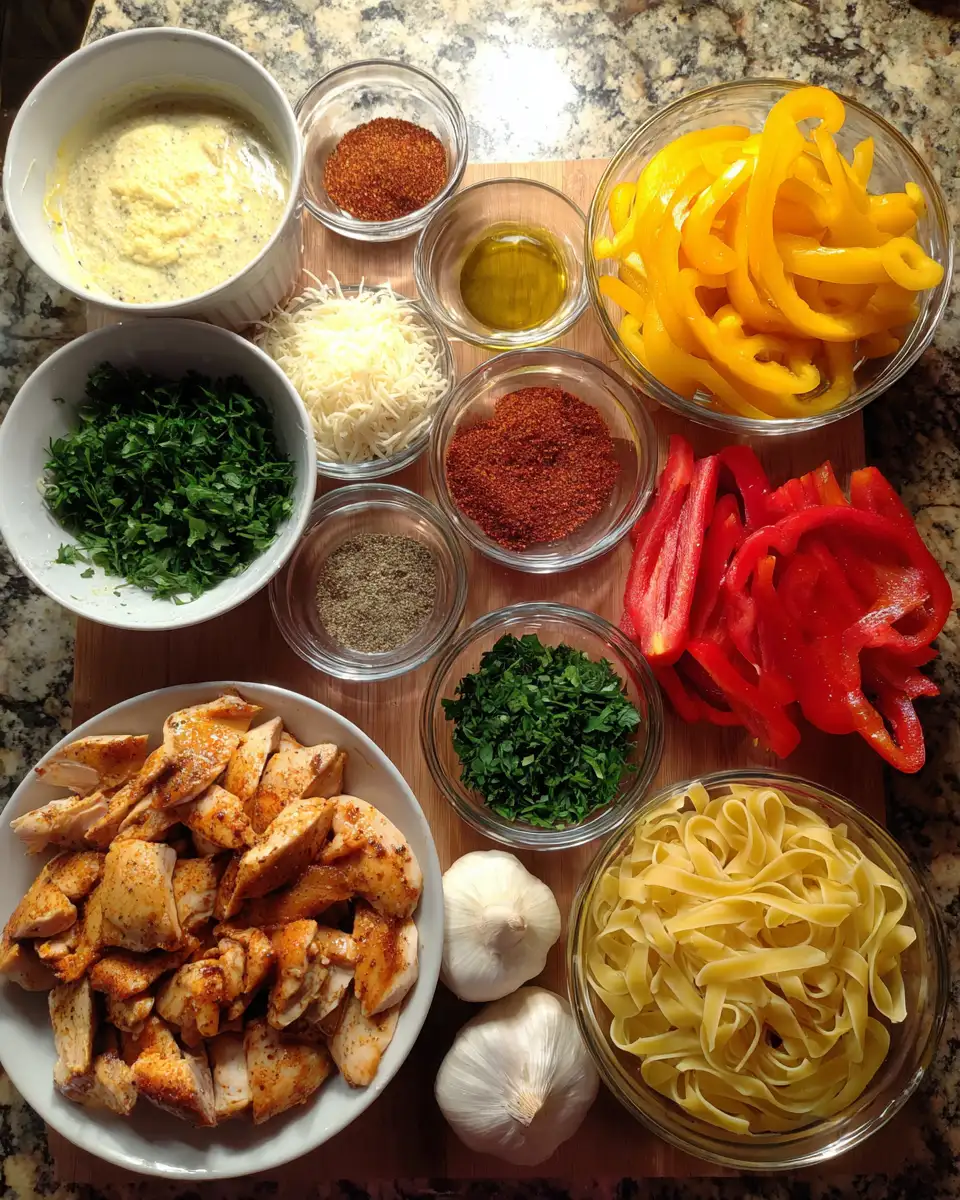 Ingredients for Savor the Spice: Creamy Cajun Chicken Pasta Delight