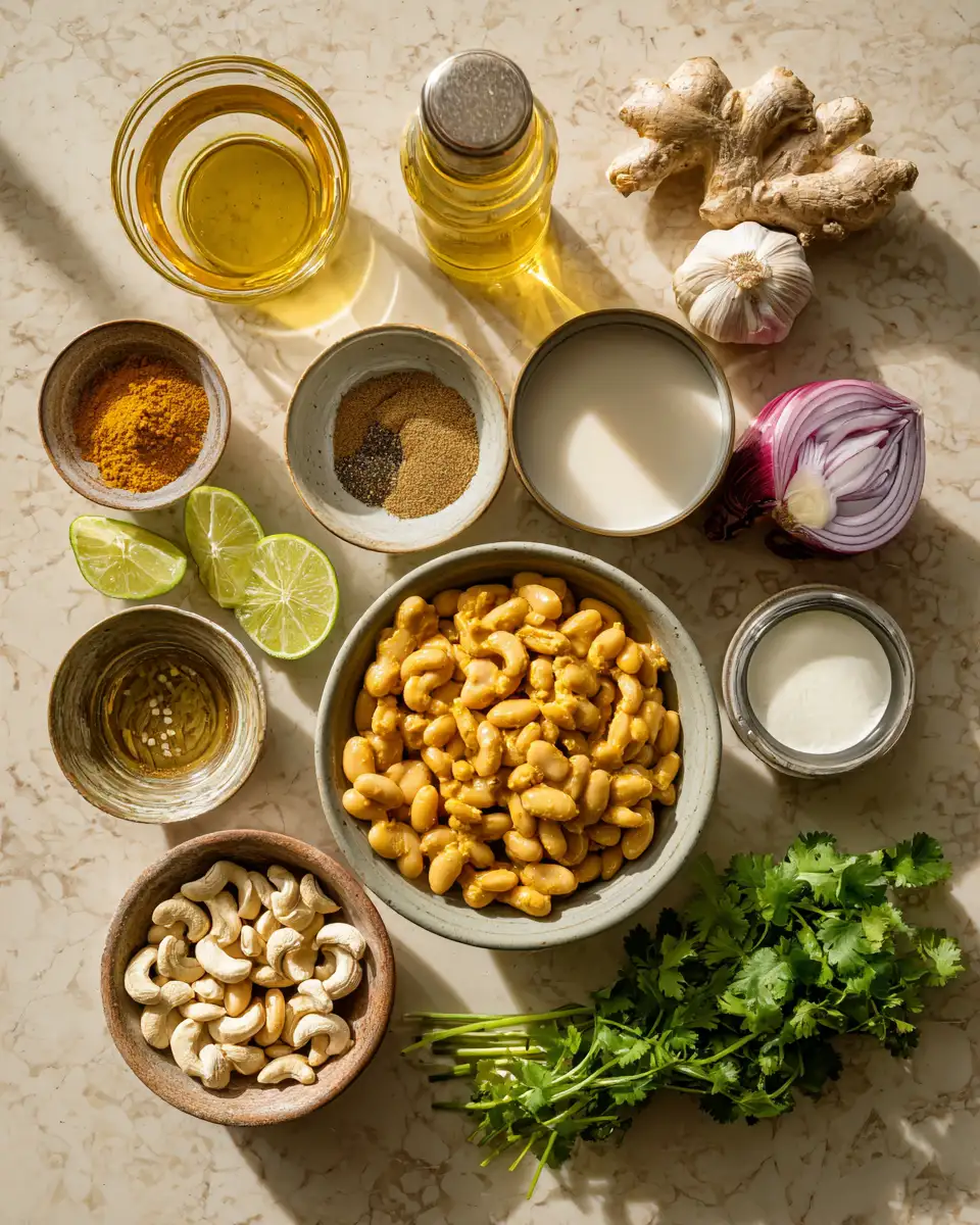 Ingredients for Indulge in a Flavorful Journey with Creamy Curried Butter Beans