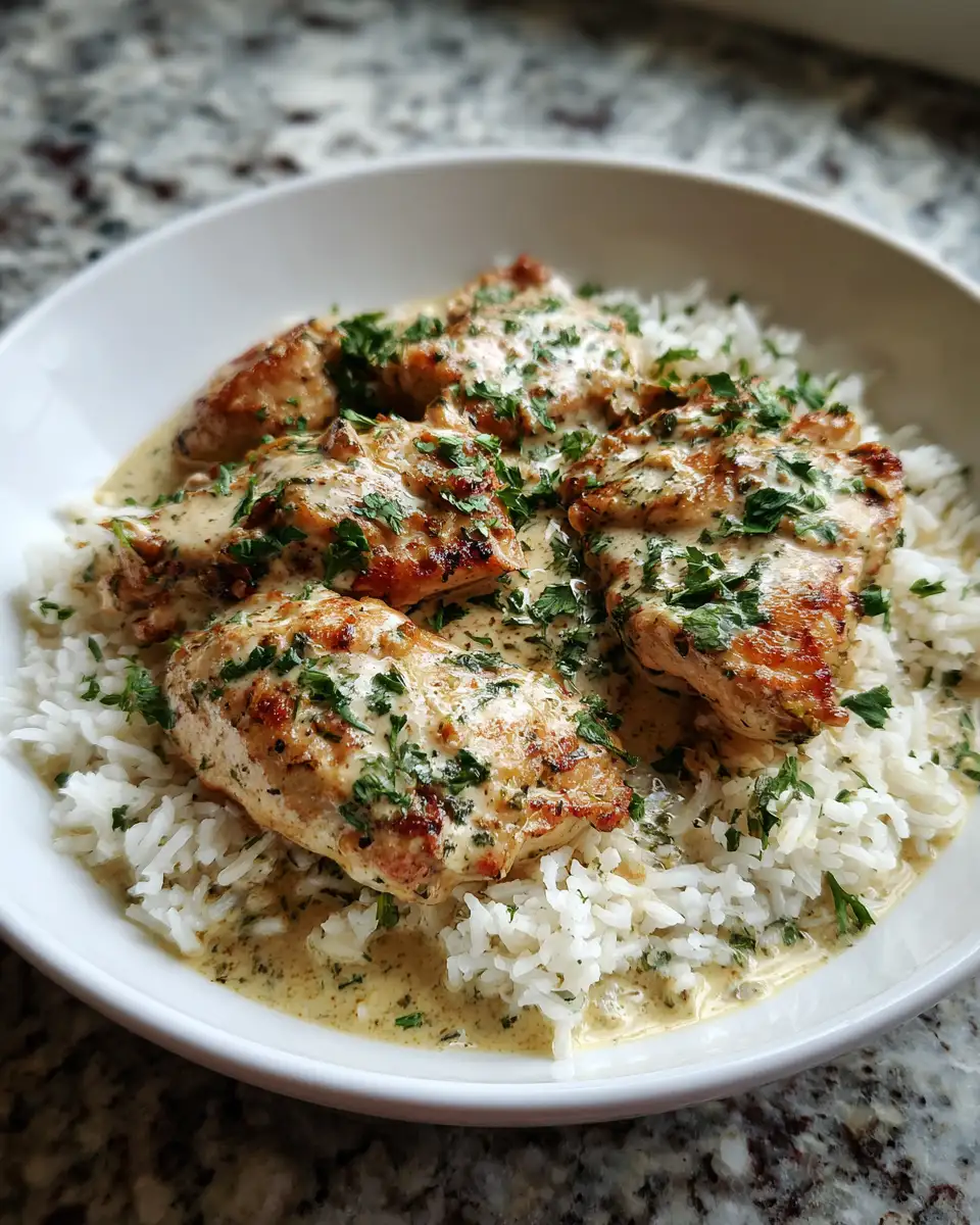 Final dish - Indulge in Irresistible Flavors with Creamy Garlic Butter Chicken