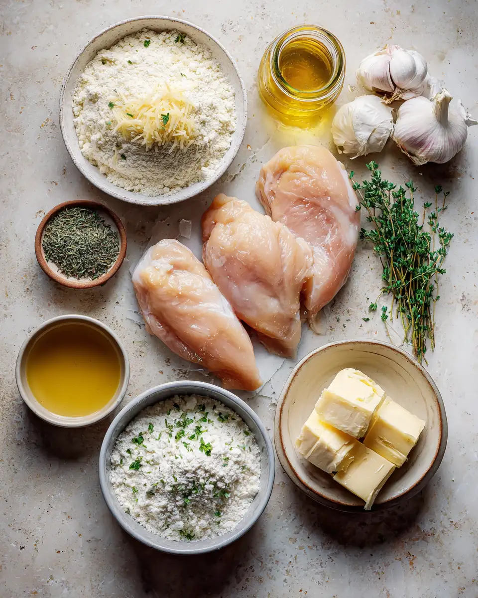 Ingredients for Indulge in Irresistible Flavors with Creamy Garlic Butter Chicken