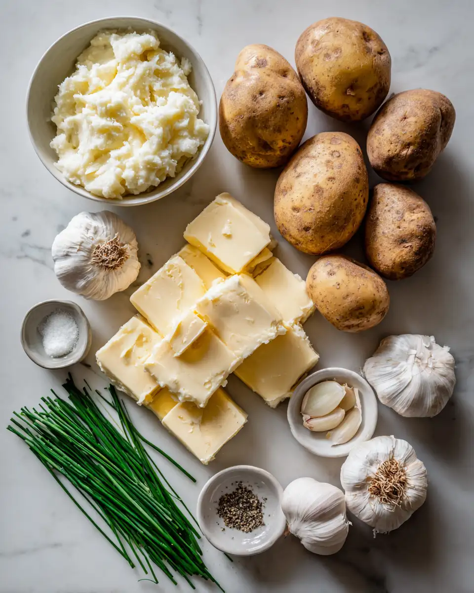 Velvety Dream: Dive into Creamy Garlic Mashed Potatoes Heaven 4 Ingredients for Velvety Dream: Dive into Creamy Garlic Mashed Potatoes Heaven