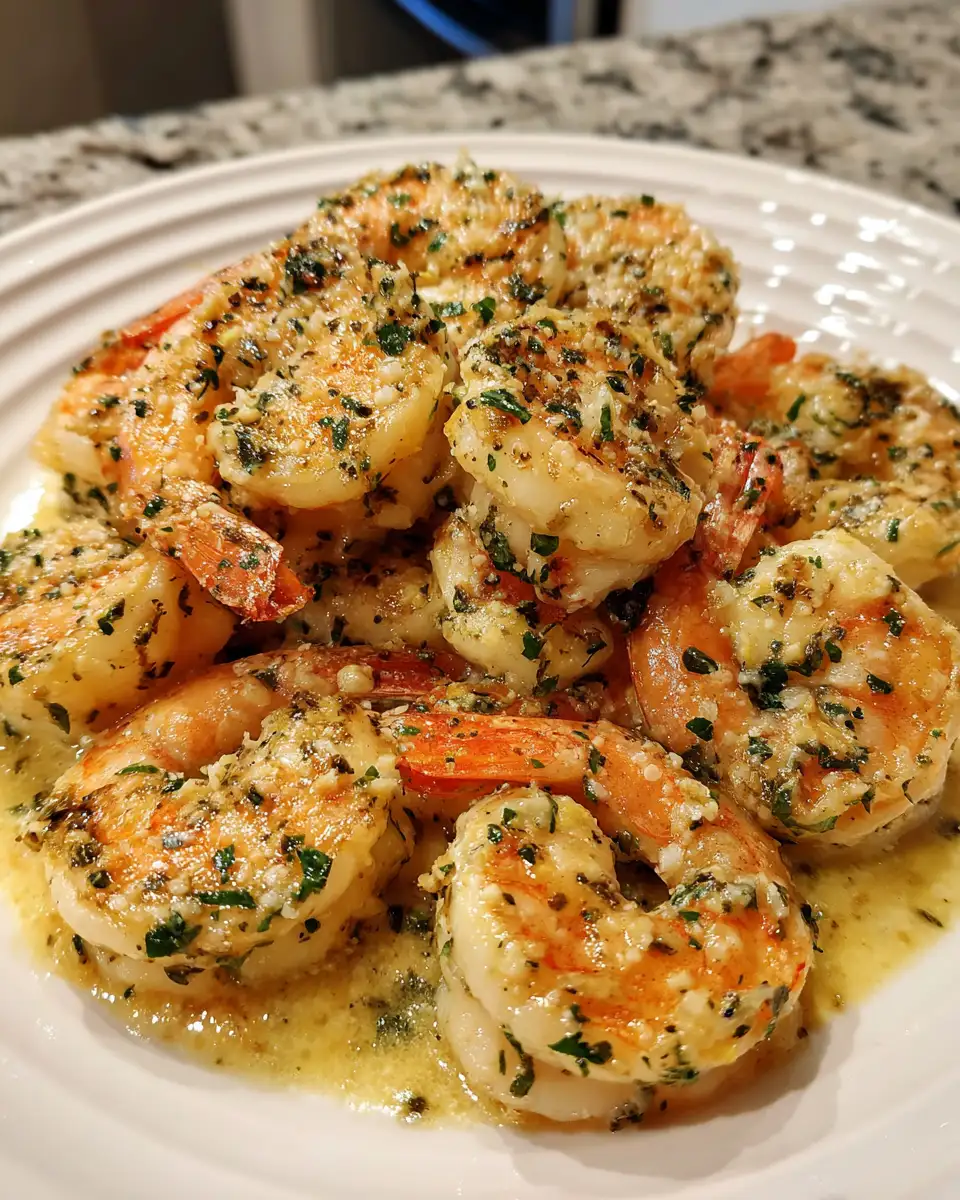 Final dish - Decadent Delight: Creamy Garlic Parmesan Shrimp Unleashed