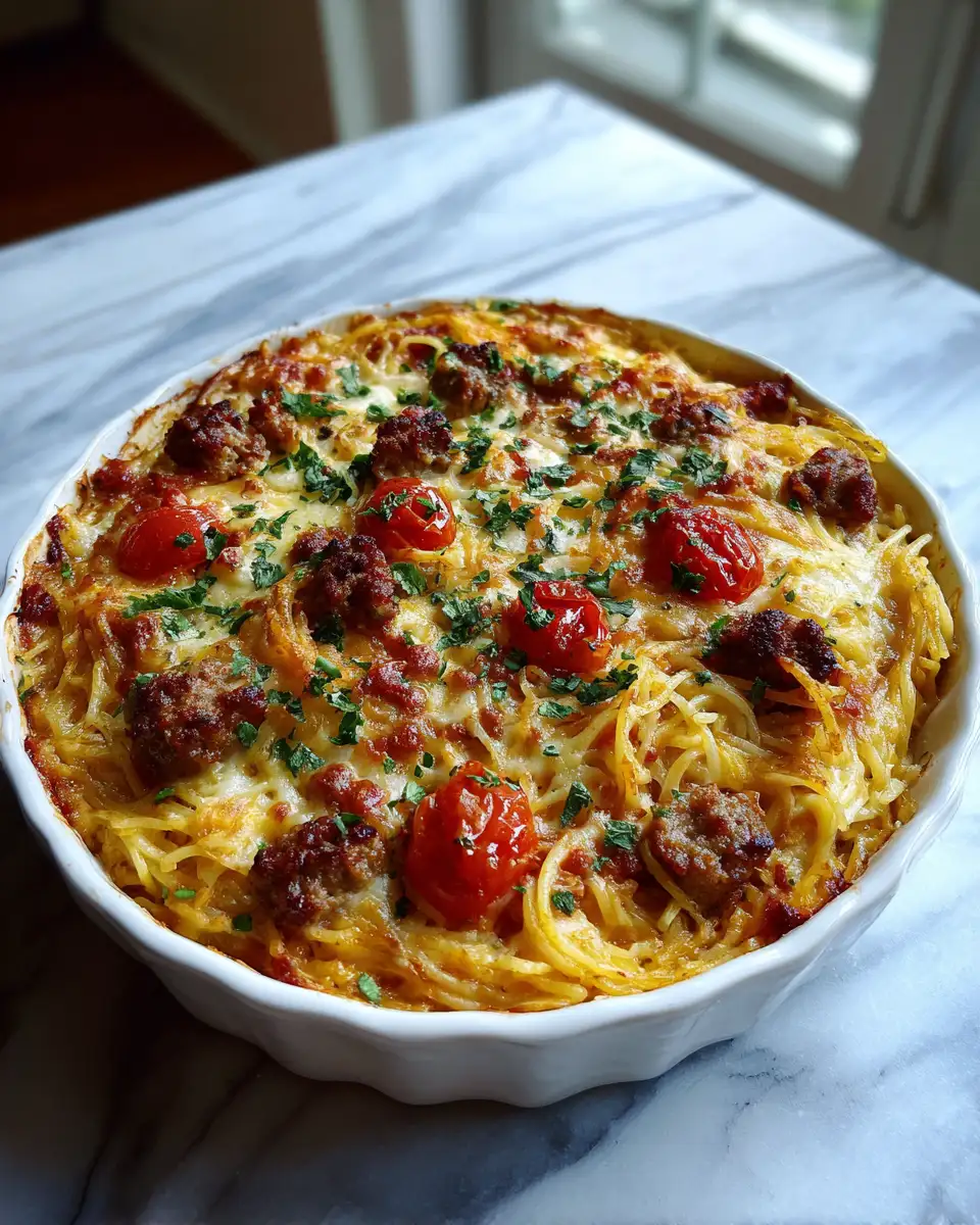Ultimate Comfort: Creamy Southern Spaghetti Bake Delight 6 Final dish - Ultimate Comfort: Creamy Southern Spaghetti Bake Delight