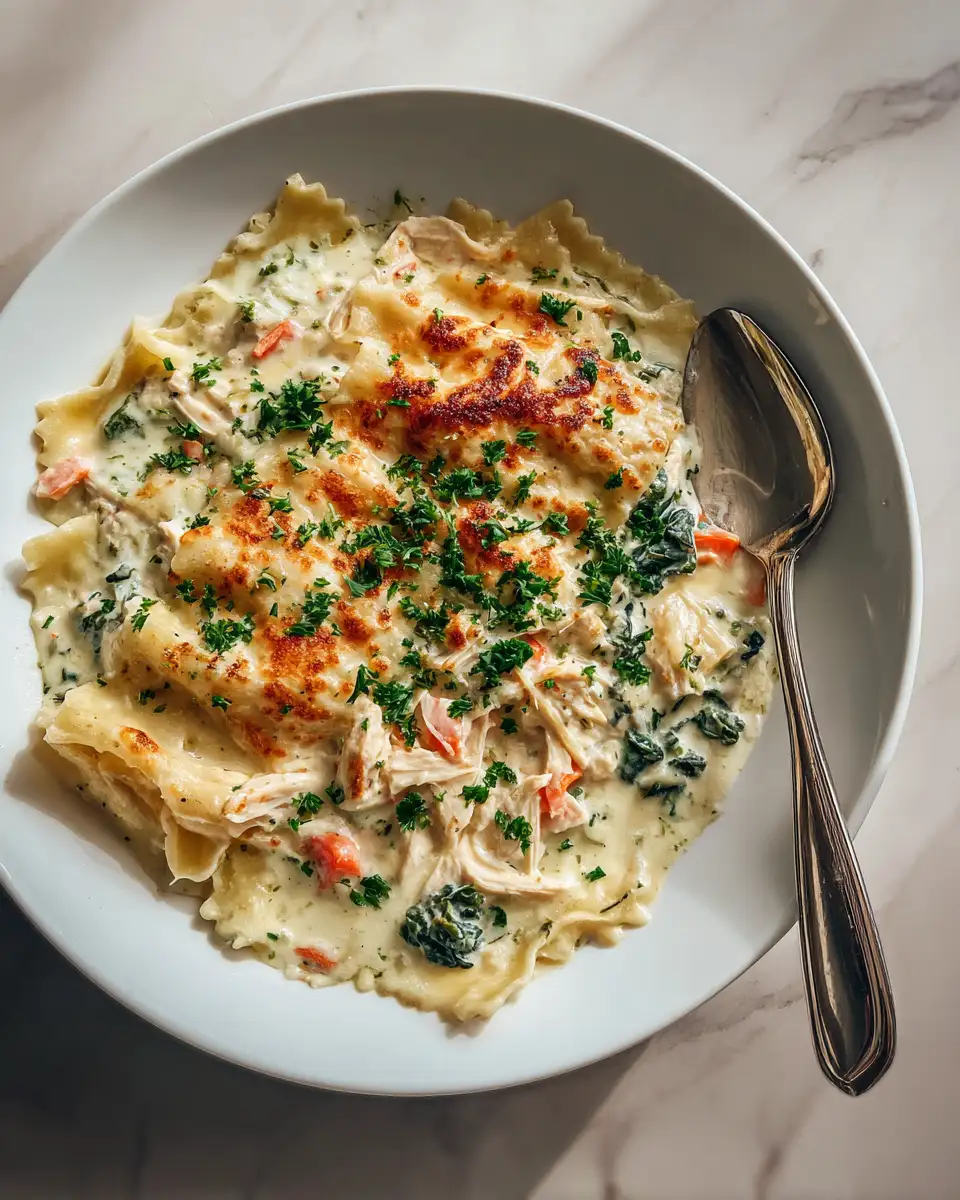 Cozy Up with Creamy White Chicken Lasagna Soup 6 Final dish - Cozy Up with Creamy White Chicken Lasagna Soup