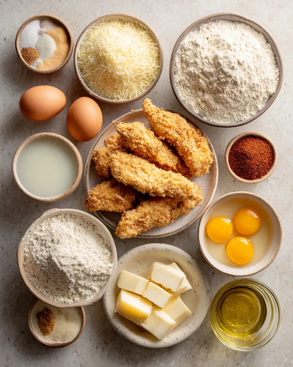 Ingredients for Irresistibly Crispy Baked Chicken Tenders for a Crunchy Delight