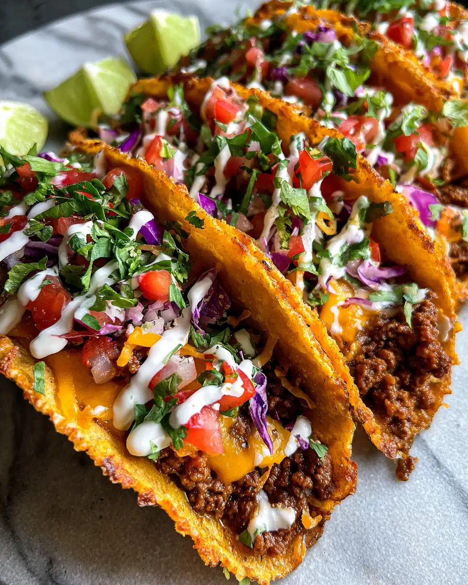 Final dish - Crispy Baked Ground Beef Tacos That Will Revolutionize Taco Night
