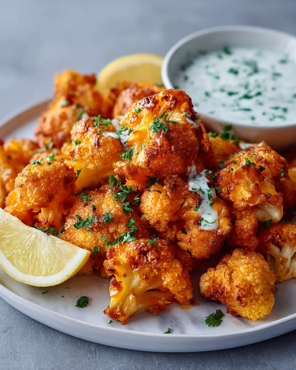 Irresistibly Crispy Buffalo Cauliflower Bites That Will Wow Your Tastebuds - Featured Image