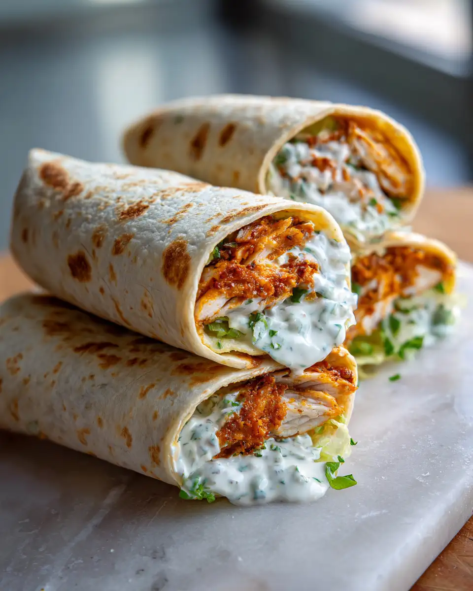 Final dish - Crunch into Flavor: The Ultimate Crispy Chicken Ranch Snack Wrap Experience