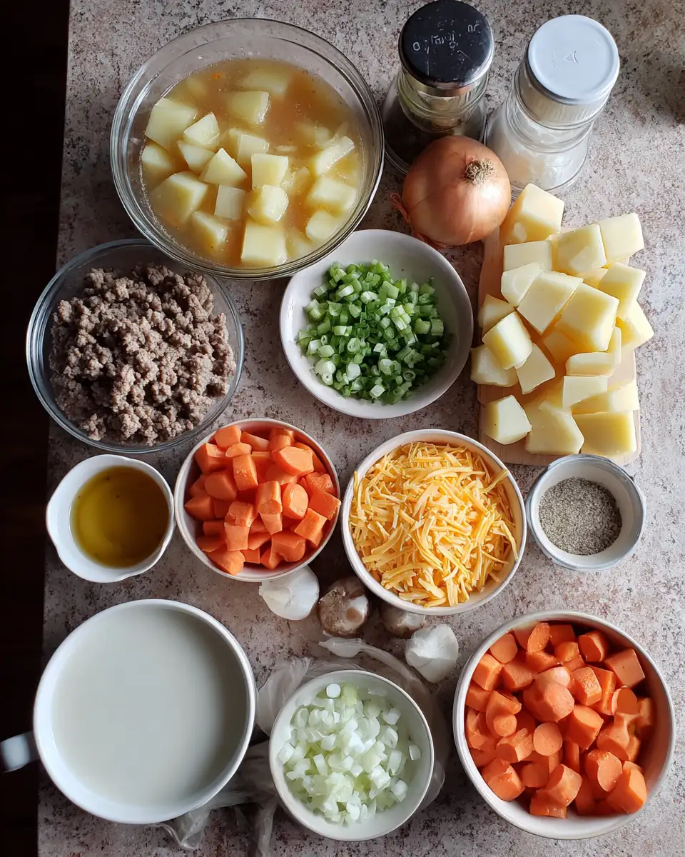 Comfort in a Bowl: Savor Our Ultimate Crockpot Cheeseburger Soup Recipe 4 Ingredients for Comfort in a Bowl: Savor Our Ultimate Crockpot Cheeseburger Soup Recipe