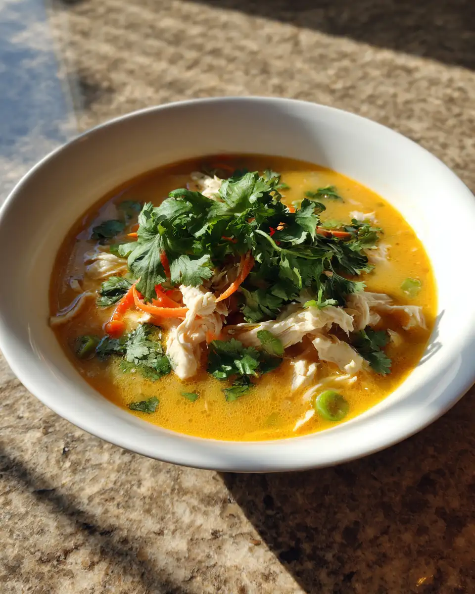 Savor the Simplicity: Easy Thai Chicken Soup Recipe for Effortless Flavor 6 Final dish - Savor the Simplicity: Easy Thai Chicken Soup Recipe for Effortless Flavor