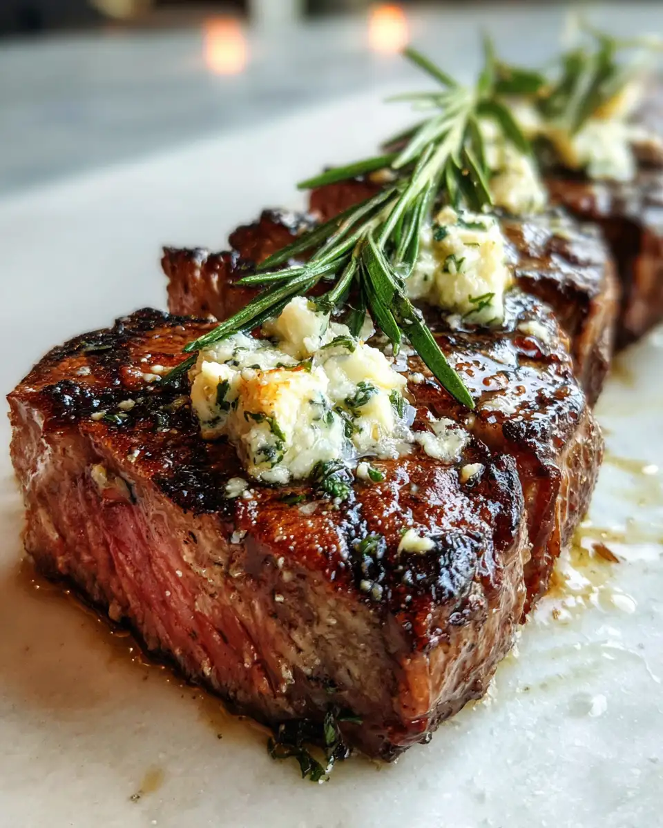 Final dish - Sizzle and Savory: Mastering the Perfect Garlic Herb Butter Steak