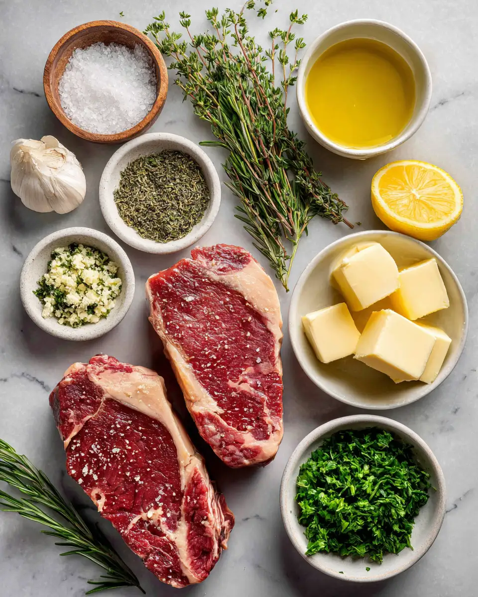 Ingredients for Sizzle and Savory: Mastering the Perfect Garlic Herb Butter Steak