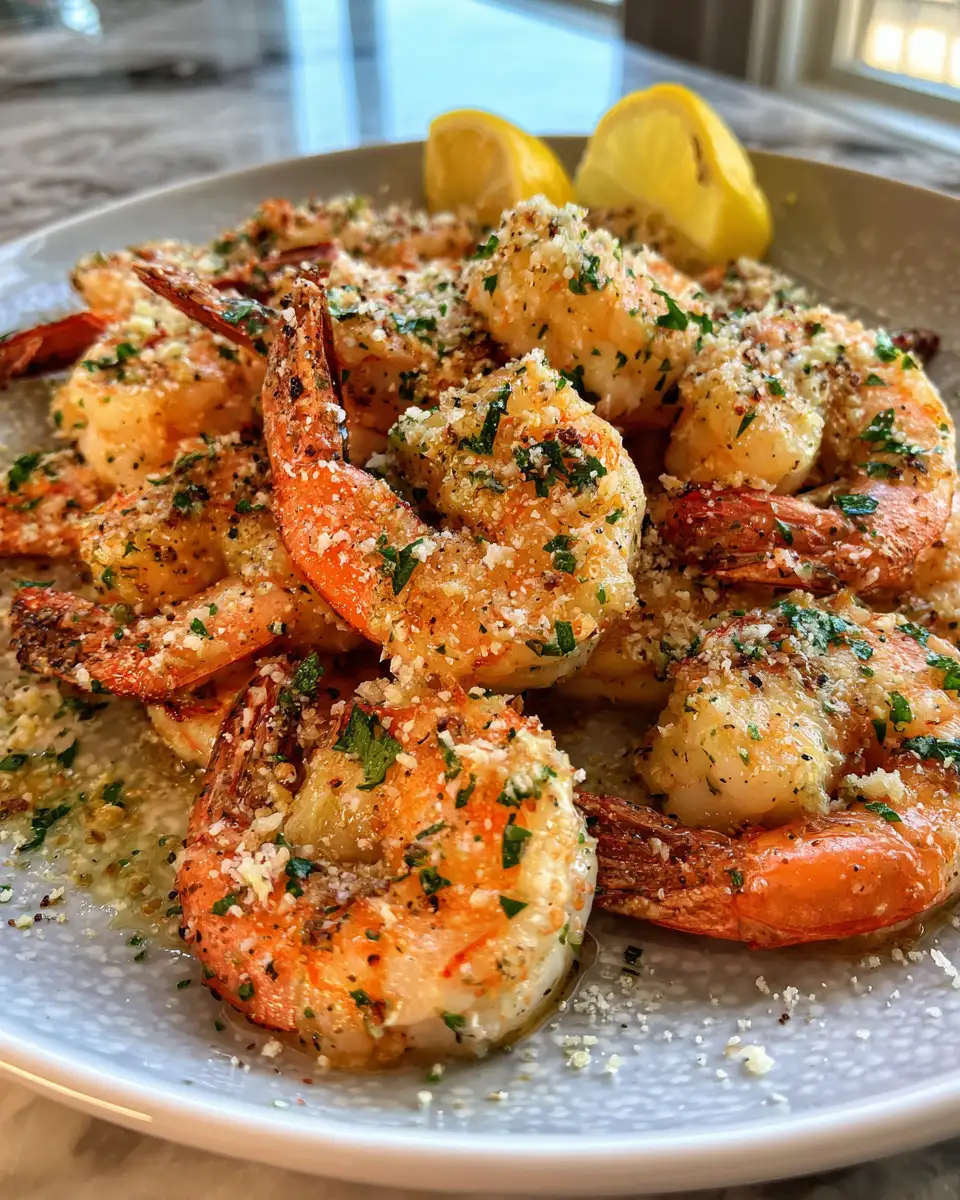 Final dish - Savor the Flavor: Garlic Parmesan Roasted Shrimp Delight