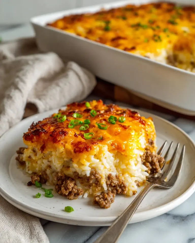 Savor the Comfort: Ground Beef Rice Casserole Delight - Featured Image