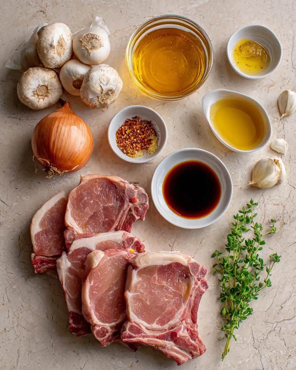 Sweet & Savory Sensation: Irresistible Honey Garlic Pork Chops 4 Ingredients for Sweet & Savory Sensation: Irresistible Honey Garlic Pork Chops