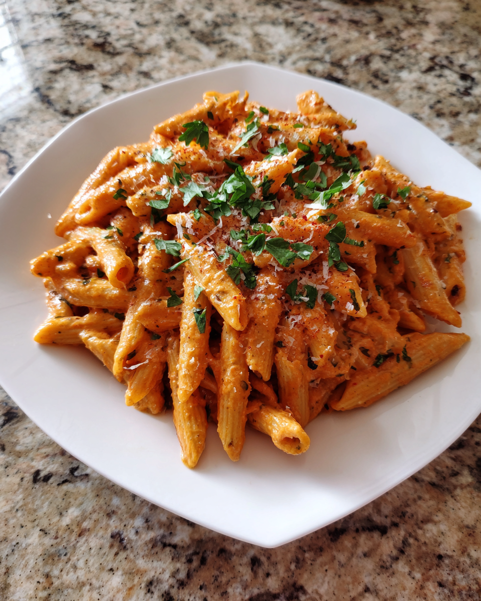 Instant Pot Creamy Tomato Pasta: A Comforting Delight Ready in Minutes 6 Final dish - Instant Pot Creamy Tomato Pasta: A Comforting Delight Ready in Minutes