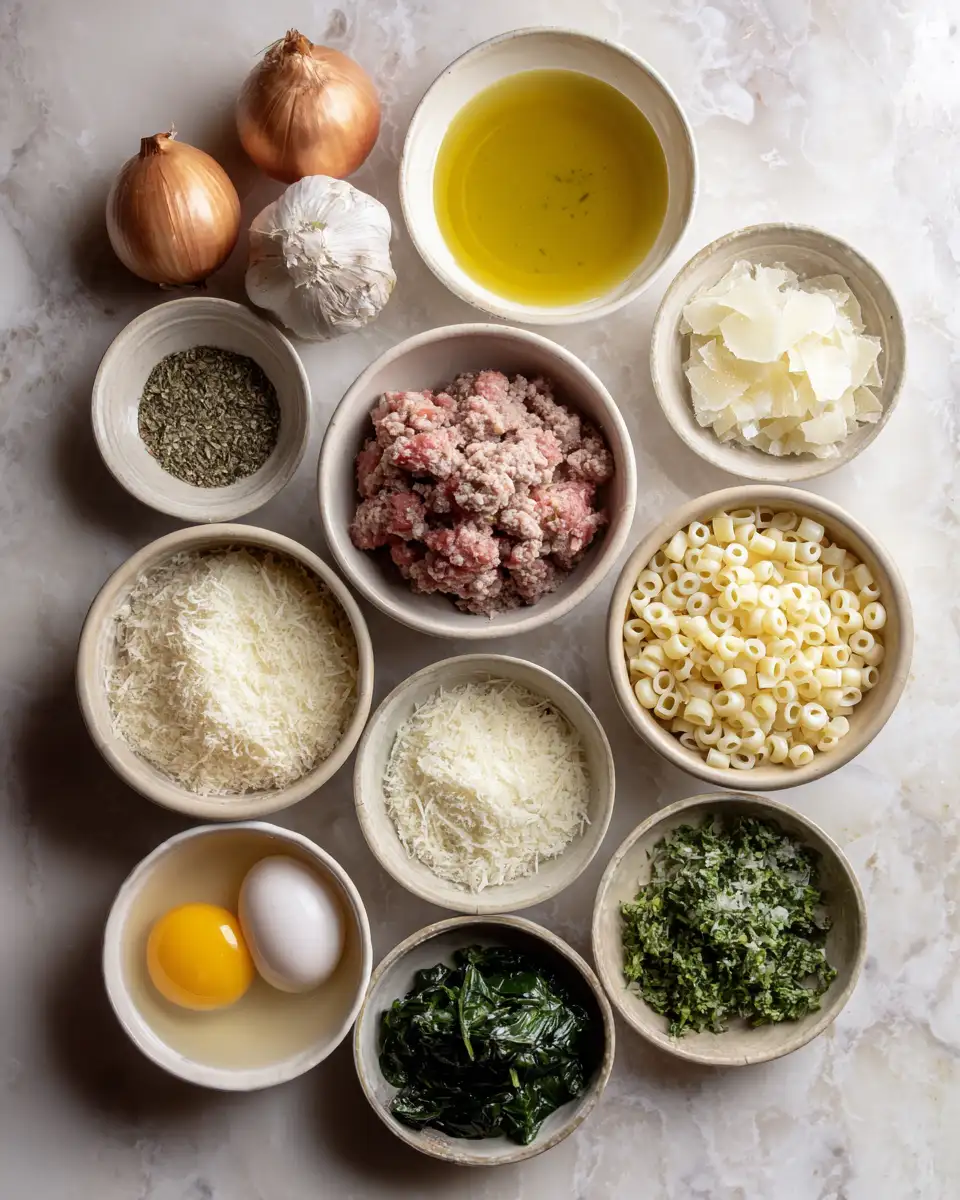 Ingredients for Savor the Romance of Italian Wedding Soup: A Cozy Culinary Delight