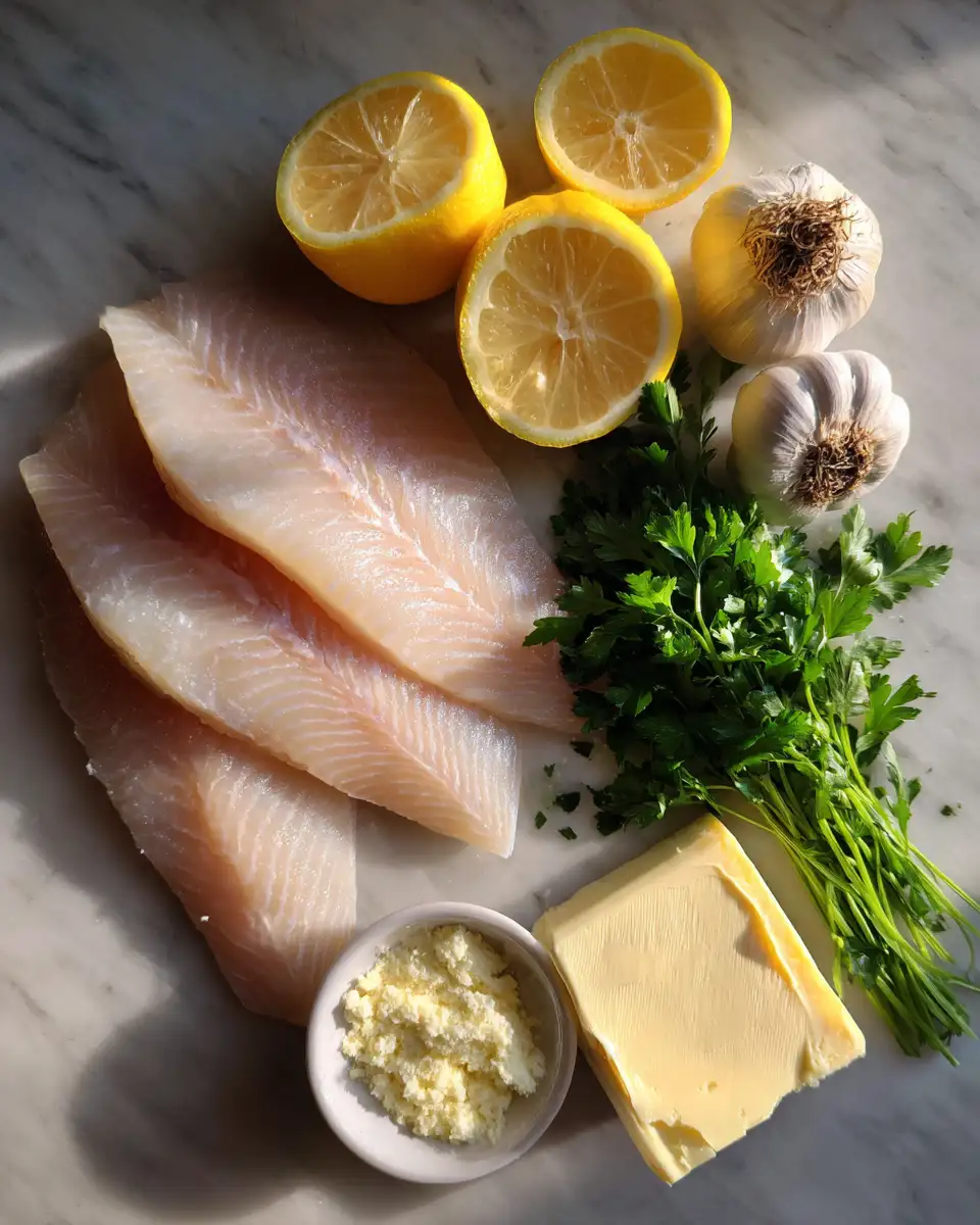 Zesty Lemon Garlic Butter Tilapia: A Flavorful Feast 4 Ingredients for Zesty Lemon Garlic Butter Tilapia: A Flavorful Feast