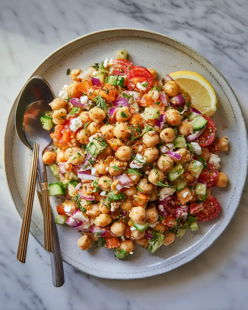 Whisk Away to the Mediterranean with Our Flavor-Packed Chickpea Salad 4 Final dish - Whisk Away to the Mediterranean with Our Flavor-Packed Chickpea Salad