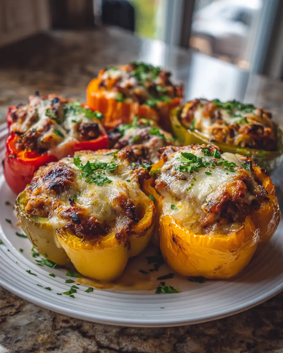 Final dish - Savor the Flavor: Philly Cheesesteak Stuffed Peppers Delight