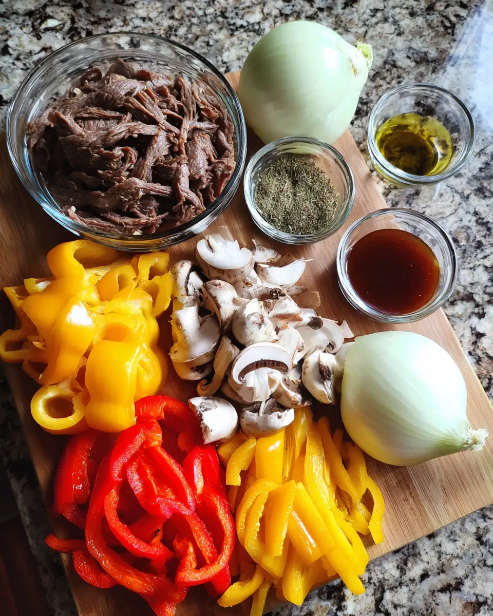 Ingredients for Savor the Flavor: Philly Cheesesteak Stuffed Peppers Delight