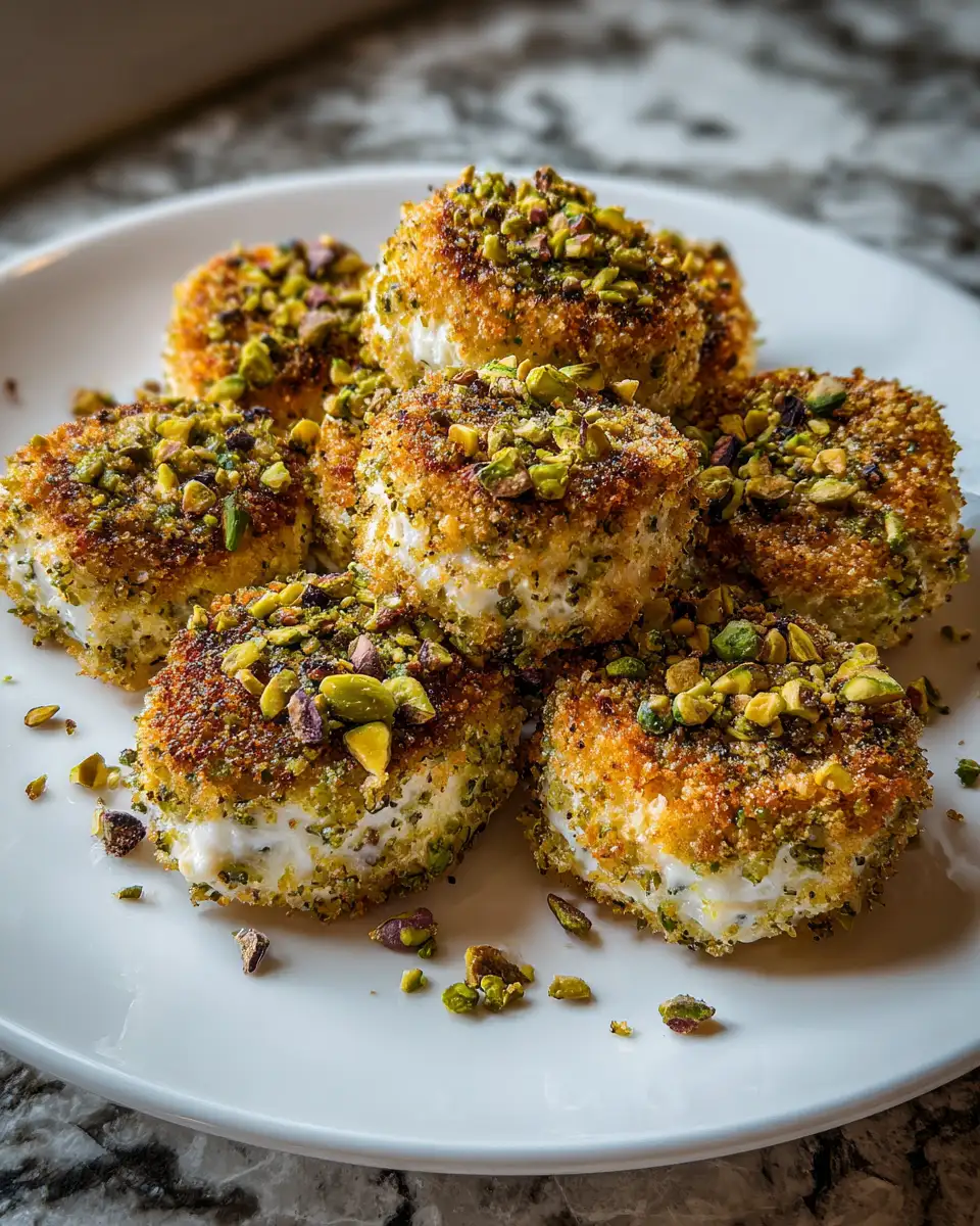 Final dish - Irresistible Pistachio-Crusted Brie Bites: A Gourmet Delight
