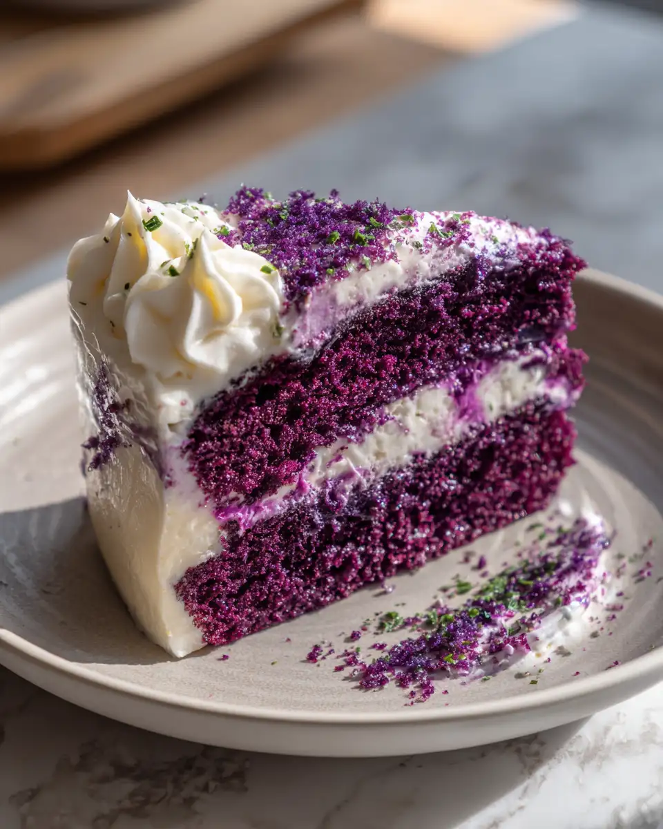 Final dish - Indulge in the Magic of Purple Velvet Cake Delight