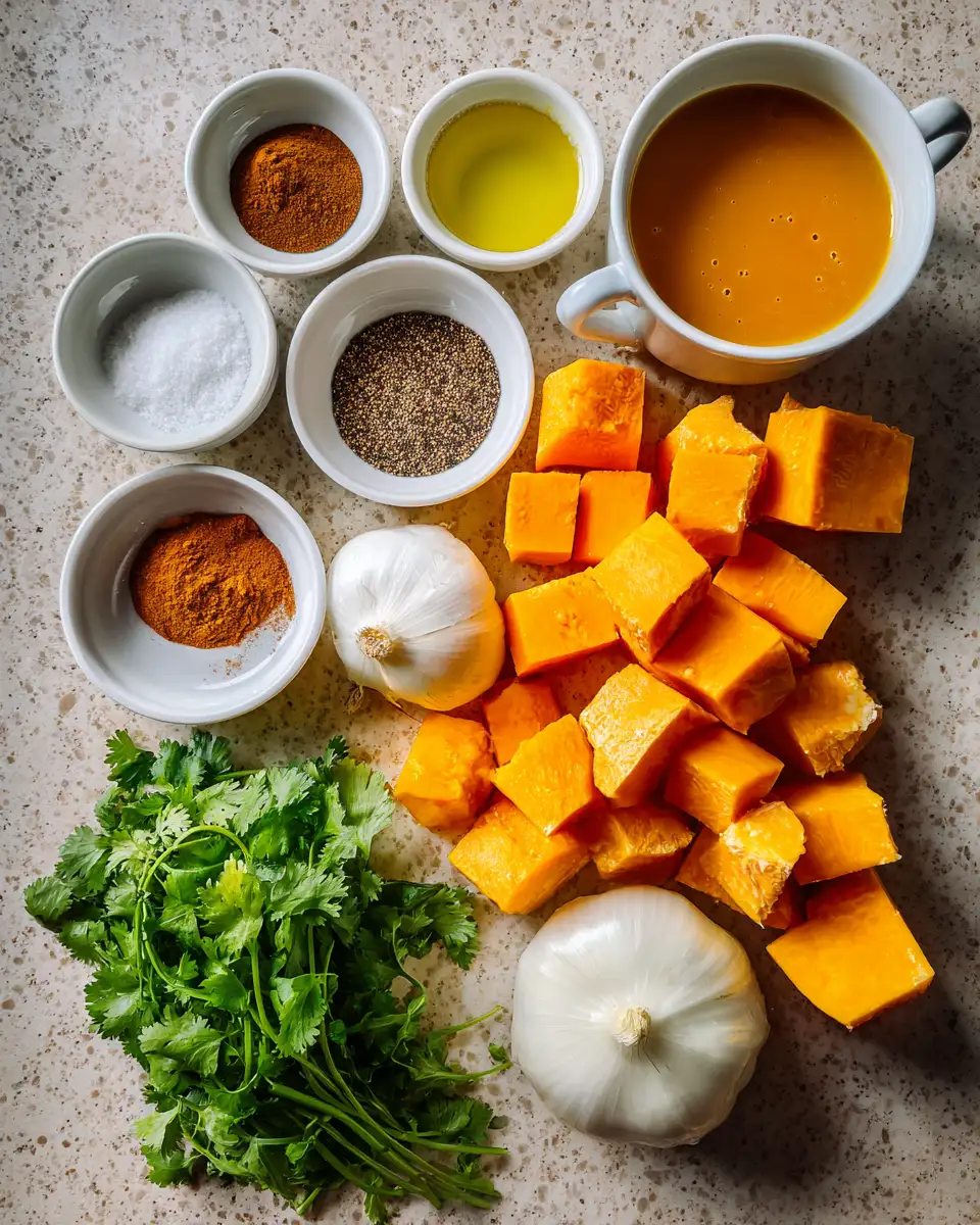 Ingredients for Cozy Up with Creamy Roasted Butternut Squash Soup