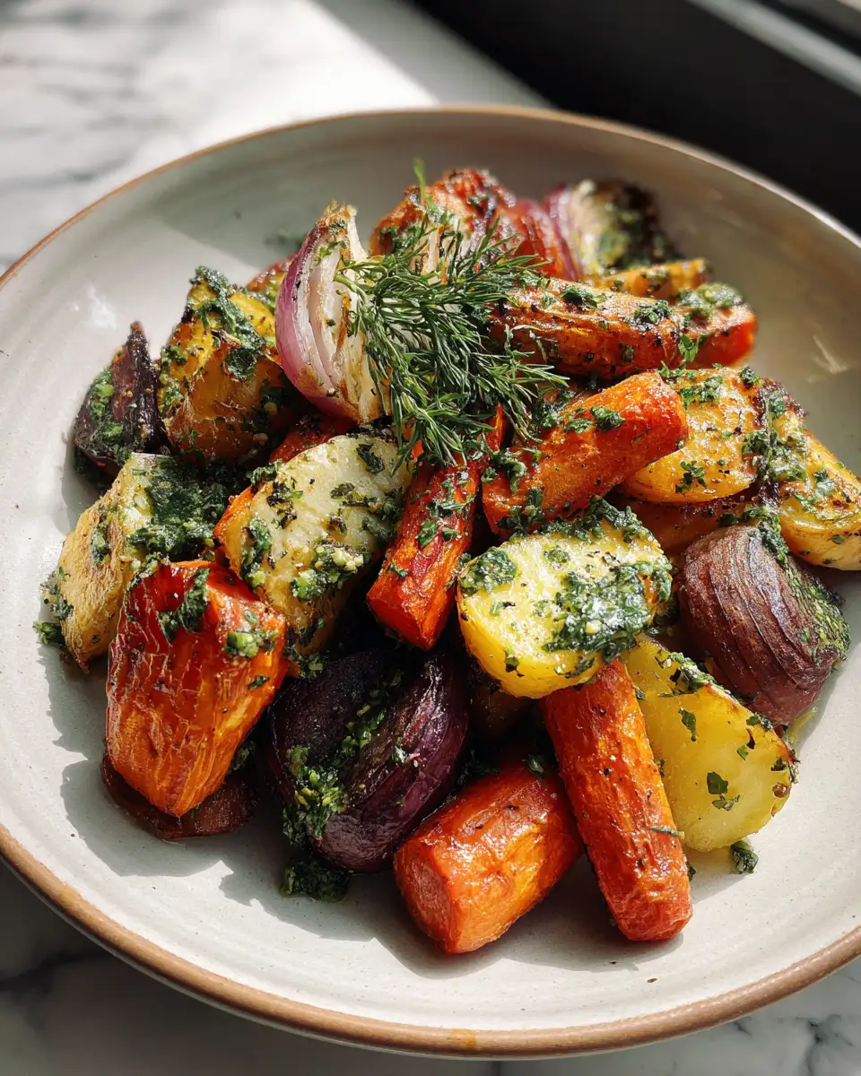 Savor the Season with Roasted Root Vegetables and Herb Butter Bliss 6 Final dish - Savor the Season with Roasted Root Vegetables and Herb Butter Bliss