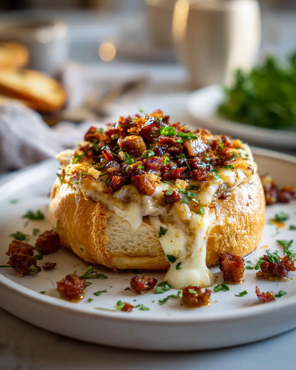 Ultimate Comfort: Sausage Baked Brie Bliss 6 Final dish - Ultimate Comfort: Sausage Baked Brie Bliss