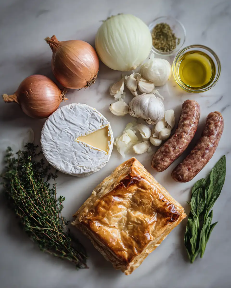 Ultimate Comfort: Sausage Baked Brie Bliss 4 Ingredients for Ultimate Comfort: Sausage Baked Brie Bliss