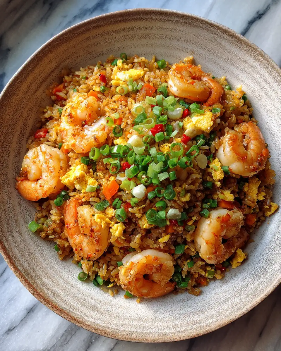 Final dish - Savory Shrimp Fried Rice: A Flavorful Twist on a Classic Dish