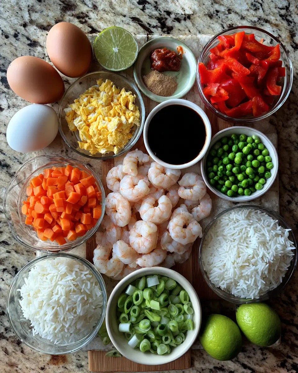 Ingredients for Savory Shrimp Fried Rice: A Flavorful Twist on a Classic Dish