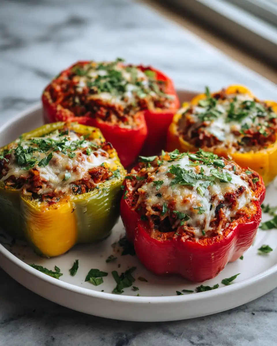 Final dish - Hearty and Flavorful: Discover the Magic of Slow Cooker Stuffed Bell Peppers