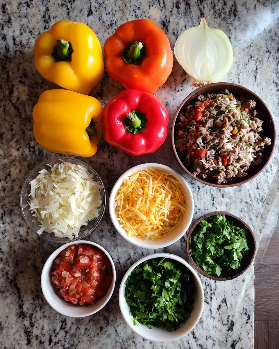Ingredients for Hearty and Flavorful: Discover the Magic of Slow Cooker Stuffed Bell Peppers