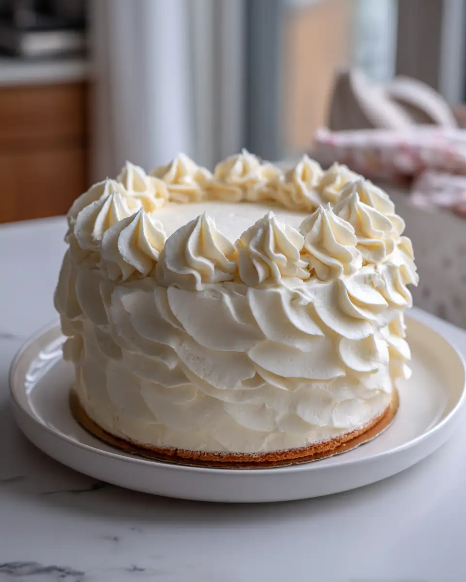 Decadently Soft Vanilla Cake with Irresistibly Creamy Frosting - Featured Image
