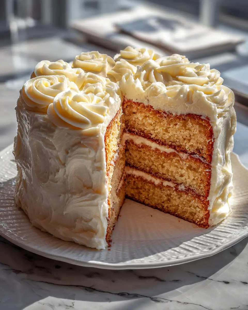 Decadently Soft Vanilla Cake with Irresistibly Creamy Frosting 6 Final dish - Decadently Soft Vanilla Cake with Irresistibly Creamy Frosting