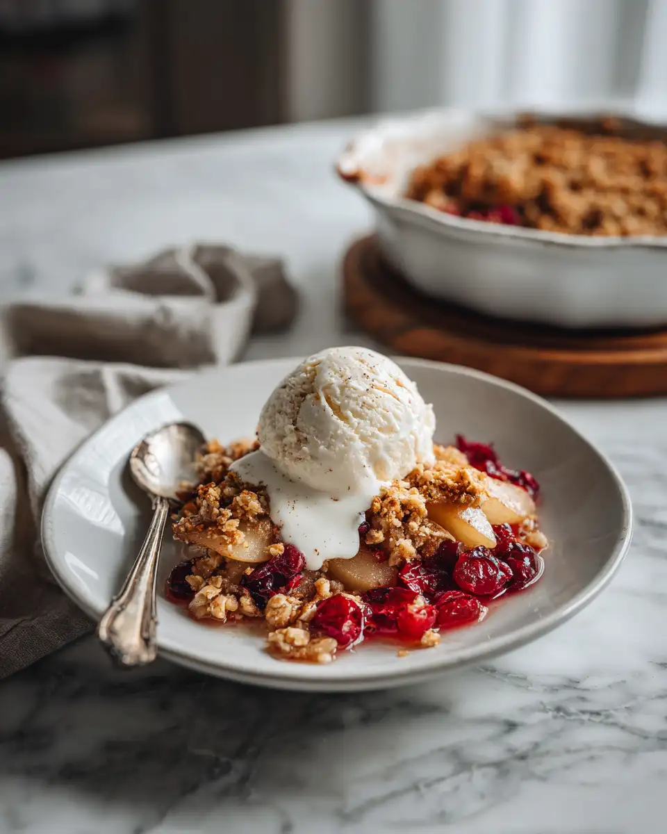 Cozy Up with a Spiced Pear and Cranberry Crumble Delight - Featured Image