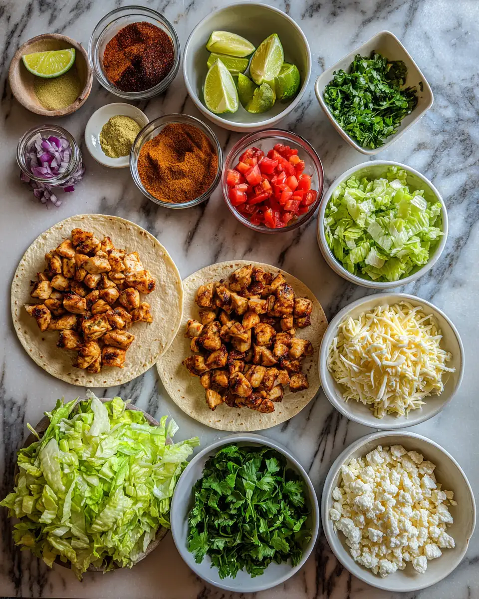 Ingredients for Sizzling Spicy Chicken Tacos That Will Ignite Your Taste Buds