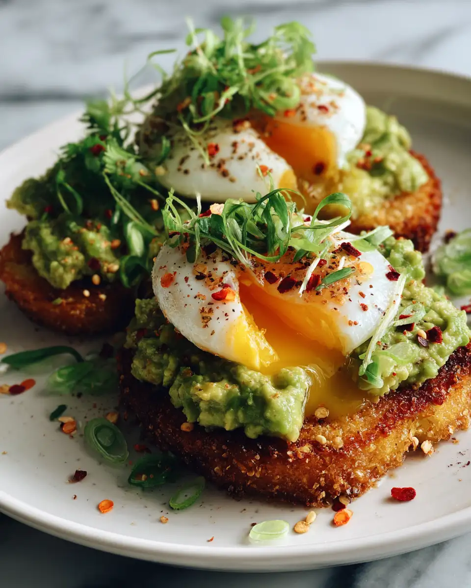 Kickstart Your Morning with Spicy Smashed Avocado Hash Brown Toasts - Featured Image