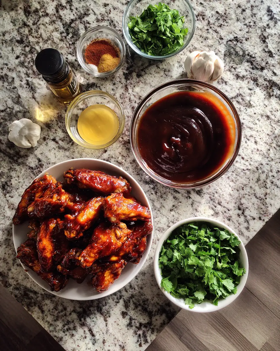 Ingredients for Irresistibly Saucy: Dive Into the Ultimate Sticky Honey BBQ Wings Experience