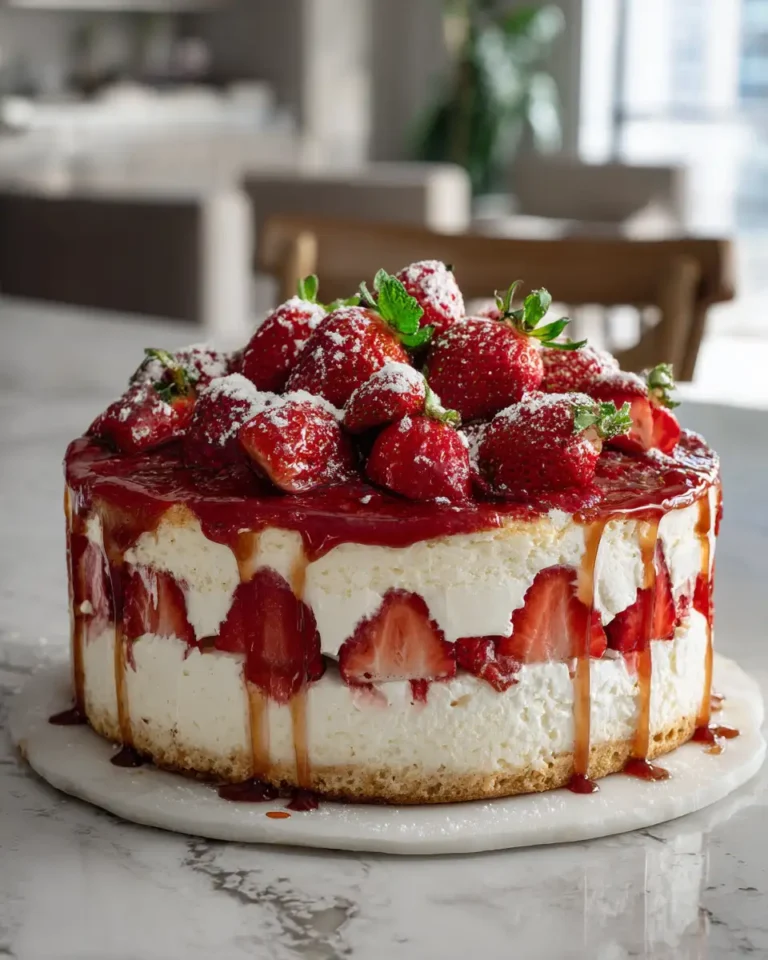 Decadent Delight: Unveiling the Ultimate Strawberry Shortcake Cheesecake Masterpiece - Featured Image
