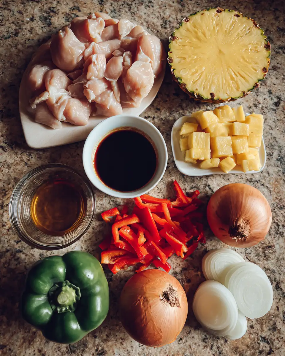 Ingredients for Savor the Tropics with Sweet Hawaiian Crockpot Chicken